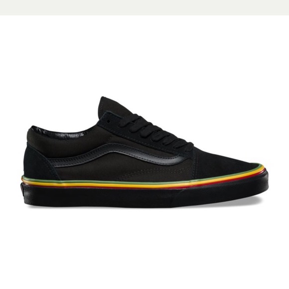 red yellow and green vans